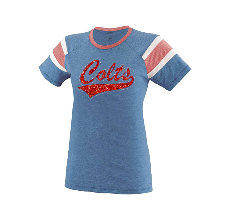 Ladies Colts Glitter Shirt